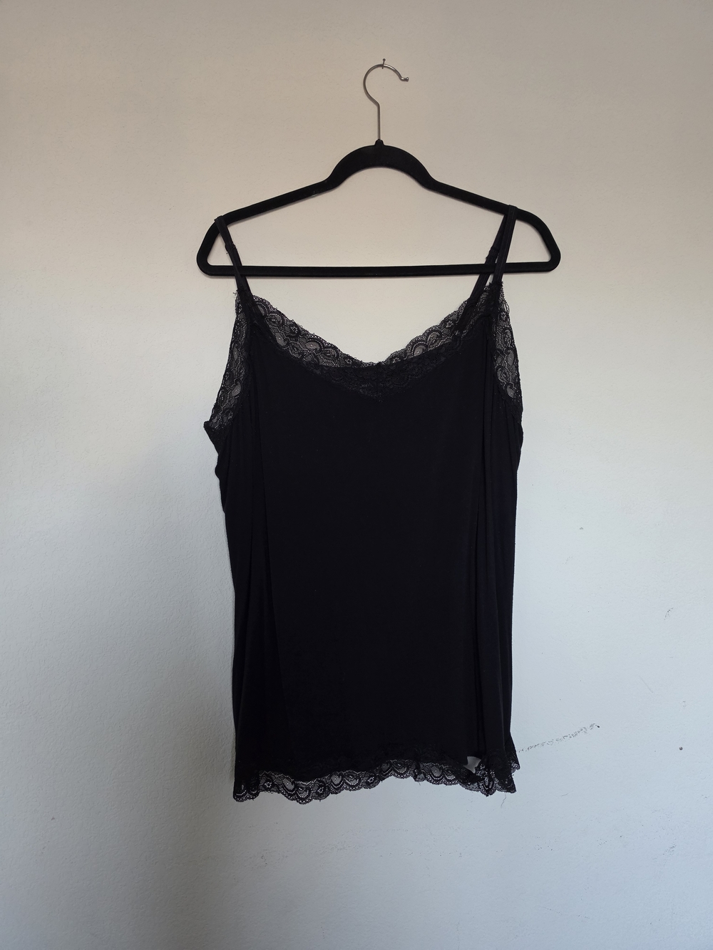 Lane Bryant Black Lace-Trim Camisole